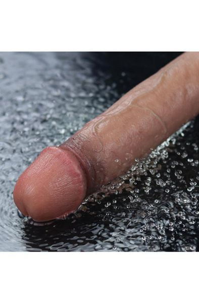 Real Softee Vibrationsdildo Braun 22,5 cm - Vibrierende Dildos 7