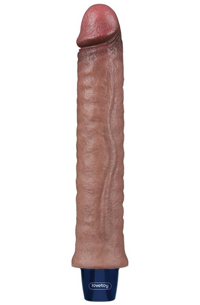 Real Softee Vibrationsdildo Braun 24,5 cm - Vibrierende Dildos 1