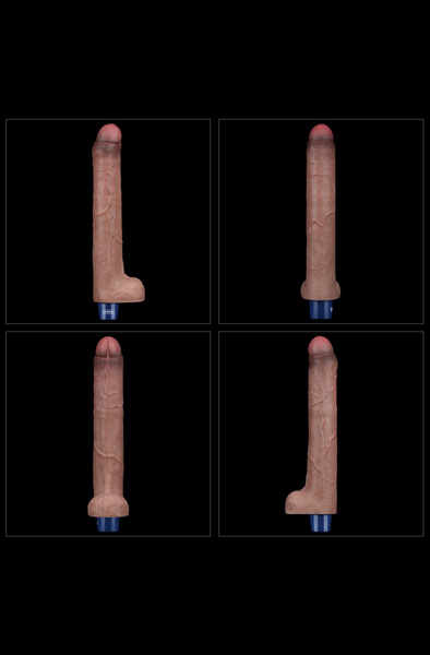 Real Softee Vibrationsdildo Braun 26,5 cm - Vibrierender Dildo 4