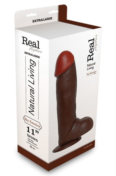 Realistischer Dildo Brown Emotion XL 31 cm - XL Dildo 3