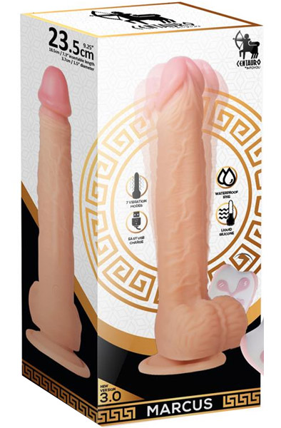 Realistischer vibrierender Dildo mit Fernbedienung aus flüssig Silikon 24 cm - Vibrierender Dildo 3