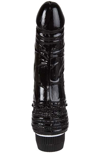 Realistischer Vibrierender Schwanz Schwarz 19 cm - Vibrierender Dildo 2