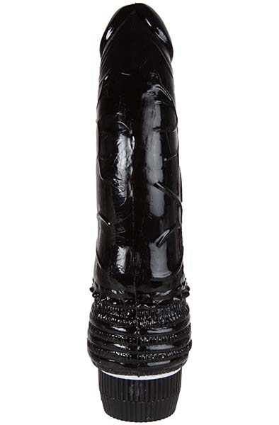 Realistischer Vibrierender Schwanz Schwarz 19 cm - Vibrierender Dildo 4