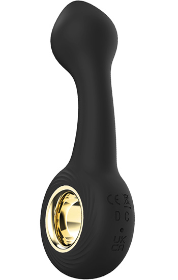 Rechargeable Gebogener Silikon-Butt-Plug - Vibrierender Analplug 1