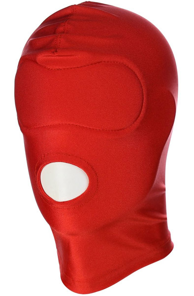 Red BDSM Hood Mouth Only - BDSM Maske 1
