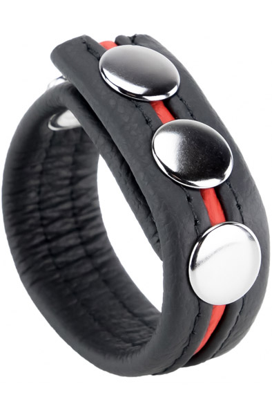 Red Cockring aus Leder in Schwarz/Blau - Cockring 1