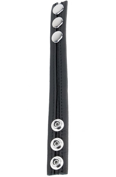 Red Cockring aus schwarzem Leder - Cockring 2