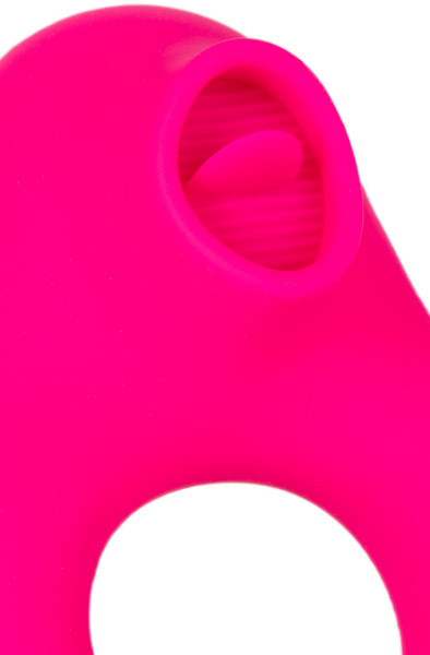 Remote Controlled Vibrating Licking Cock Ring Pink - Vibrierender Penisring 4