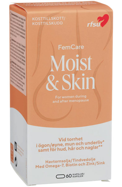 RFSU FemCare Feuchtigkeit & Haut 60 Kapseln - Kosttillskott 2