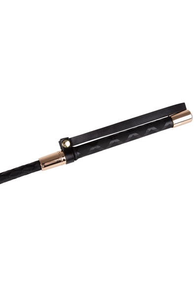 Riding Crop Schwarz & Gold 60 cm - Reitgerte 2