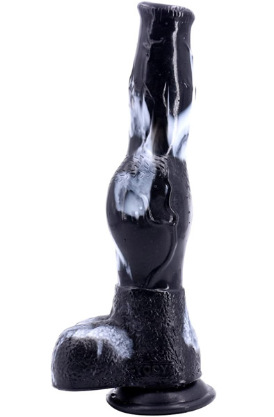 Roc Rapture Dildo Schwarz/Weiß 26 cm - Monster-Dildo 4