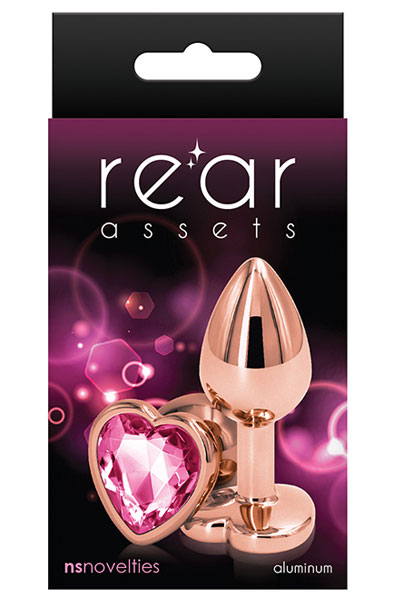 Rose Gold Pinkes Herz Klein - Analplug aus Metall 2