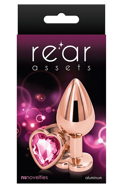 Rose Gold Rosa Herz Mittelgroß - Analplug aus Metall 2