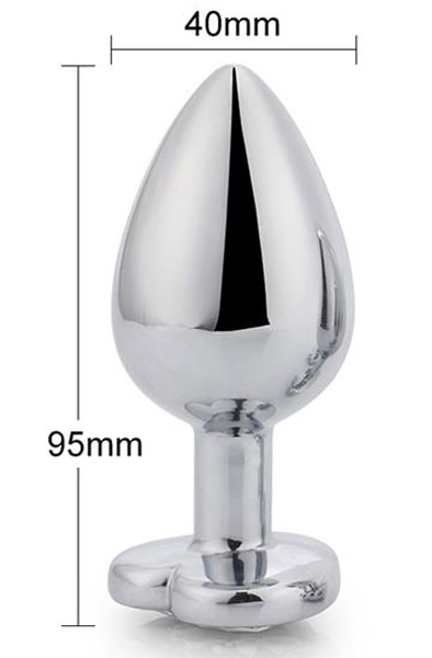 Roter Pleasure Penisförmiger Vibrator - Analplug aus Metall 3