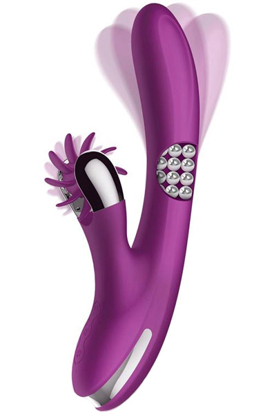 Rotierende Welle Kugeln & Stimulationsrad - Rabbit-Vibrator 1