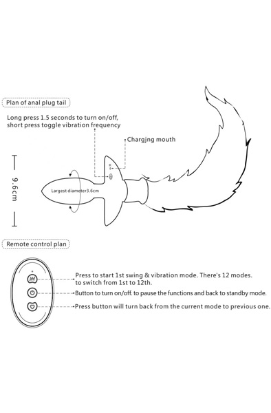 Rotierender Plug mit grauem Fell - Analplug in Tierform 4