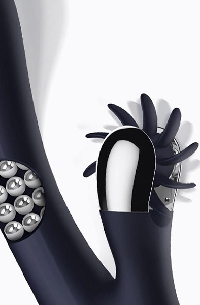 Royalspace Vibe mit rotierenden Zungen & internen Perlen - Vibrator mit Leckrad 2