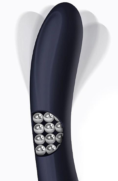 Royalspace Vibe mit rotierenden Zungen & internen Perlen - Vibrator mit Leckrad 3