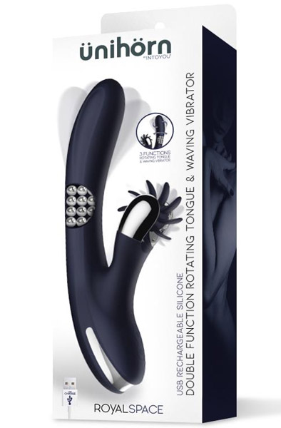 Royalspace Vibe mit rotierenden Zungen & internen Perlen - Vibrator mit Leckrad 4