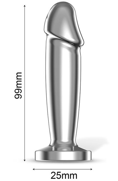 Sarmy Vibrations-Analplug Chrom Klein - Anal-Dildo mit Vibration 3