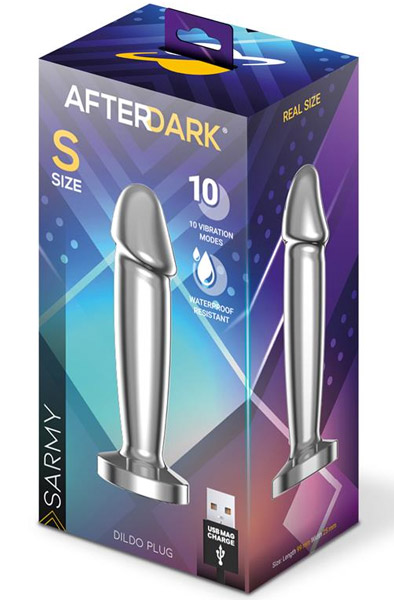 Sarmy Vibrations-Analplug Chrom Klein - Anal-Dildo mit Vibration 4