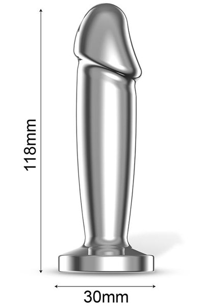 Sarmy Vibrations-Analplug Chrom Mittelgroß - Vibrierender Analplug 2