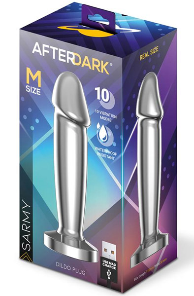 Sarmy Vibrations-Analplug Chrom Mittelgroß - Vibrierender Analplug 4