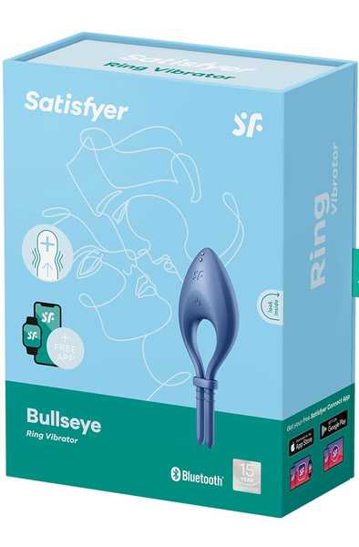 Satisfyer Bullseye Ring-Vibrator Blau - App-gesteuerter Penisring 4