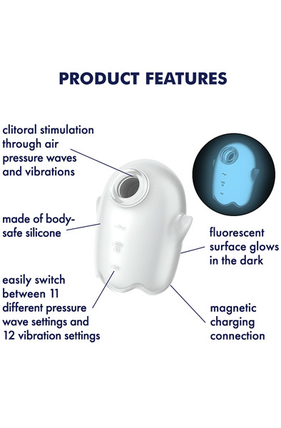 Satisfyer Glowing Ghost Klitoralstimulator - Luftdruck-Vibrator 2