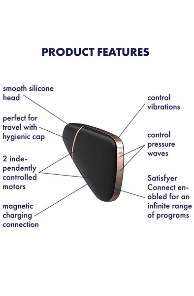 Satisfyer Love Triangle Schwarz - App-gesteuerter Klitoris-Vibrator 2