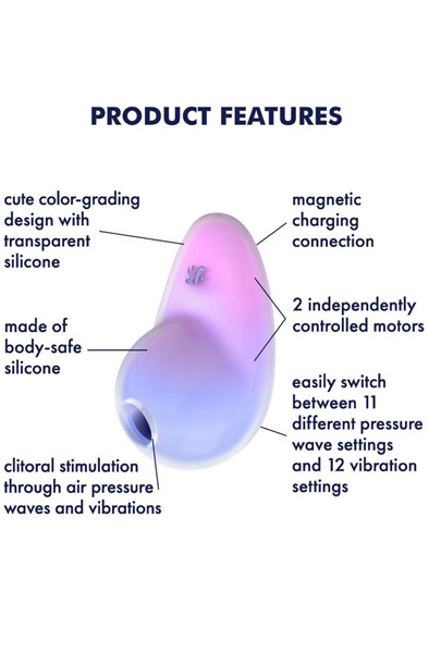Satisfyer Pixie Dust Klitorisstimulator Violett Pink - Luftdruck-Vibrator 2