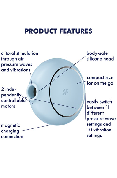 Satisfyer Pro To Go 3 Blau - Luftdruck-Vibrator 2