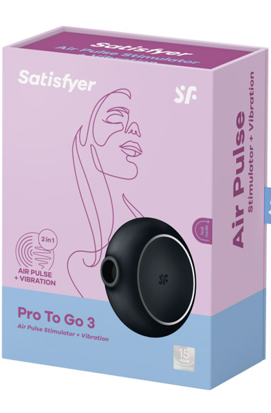 Satisfyer Pro To Go 3 Schwarz - Luftdruck-Vibrator 4
