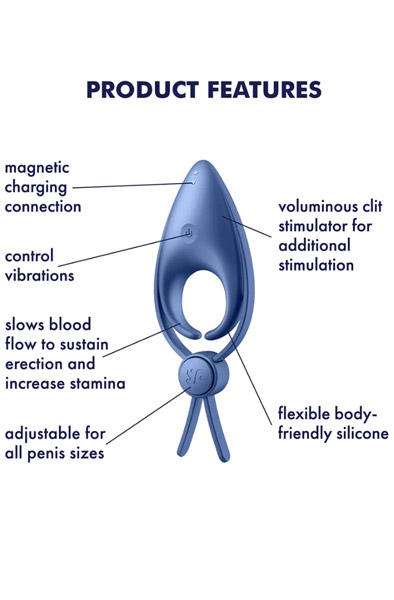 Satisfyer Sniper vibrierender Penisring blau - Vibrierender Penisring 2