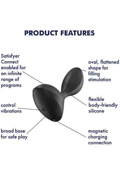 Satisfyer Sweet Seal Schwarz - Vibrierender Analplug 2