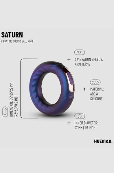 Saturn Vibrationsring für Penis und Hoden - Vibrierender Penisring 3