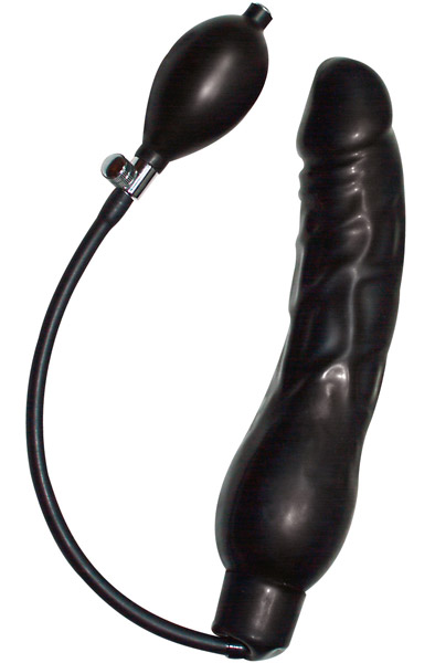 Schwarzer Latexballon Groß 24 cm - Aufblasbarer Dildo 1