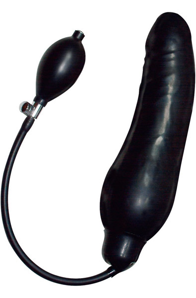 Schwarzer Latexballon Groß 24 cm - Aufblasbarer Dildo 2