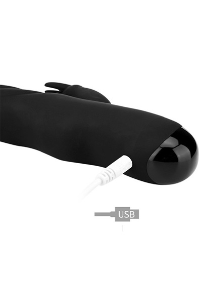 Schwarzer Silikon Rabbit Vibrator - Rabbit-Vibrator 6