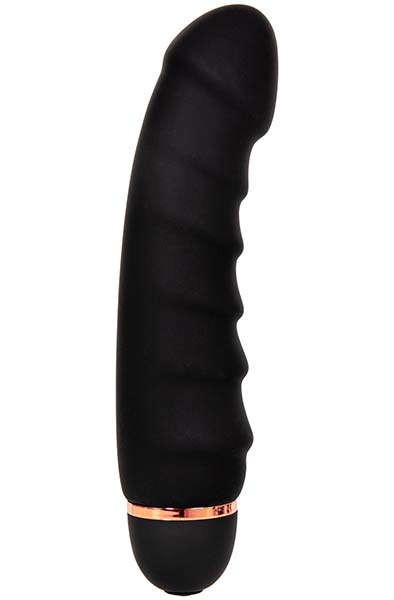 Schwarzer Unglaublicher Gerippter Vibrator - Vibrator 1