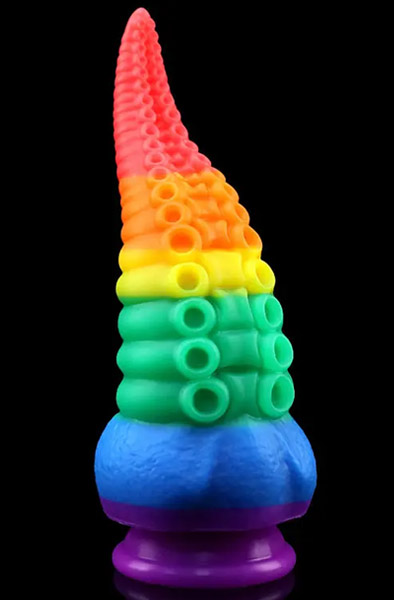 Sealik Tentakel Dildo Regenbogen 22 cm - Monster-Dildo 2