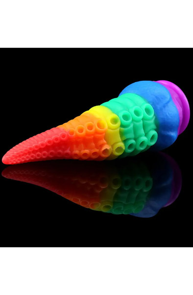 Sealik Tentakel Dildo Regenbogen 22 cm - Monster-Dildo 3