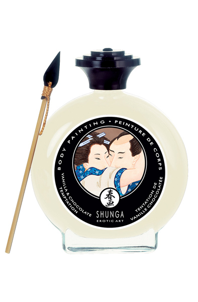 Shunga Erotic Art Körperfarbe Weiße Schokolade Vanille 100ml - Körperverträgliche Farbe 2
