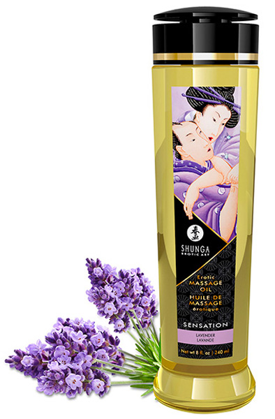 Shunga Massage Oil Sensation Lavender 240ml - Lavendel-Massageöl 1