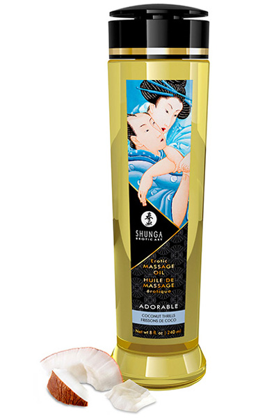 Shunga Massageöl Entzückende Kokosnuss 240ml - Kokosnuss-Massageöl 1
