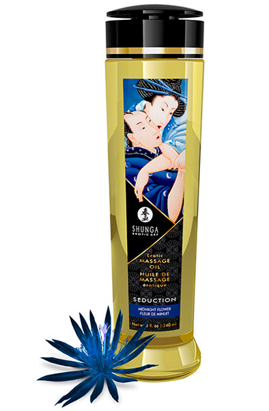 Shunga Massageöl Verführung Mitternachtsblume 240ml - Massageöl 1