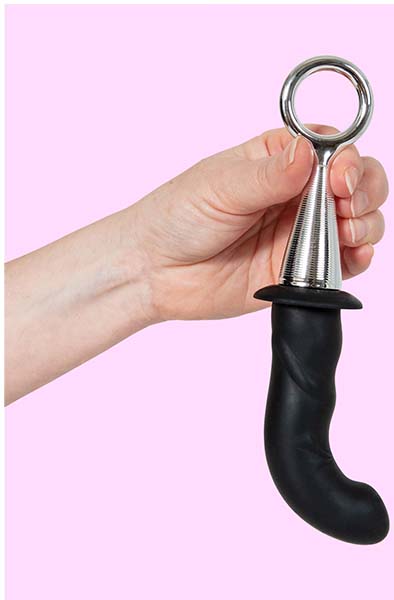 Silikon Plug mit Fingerring 20 cm - Analplug mit Zugring 2