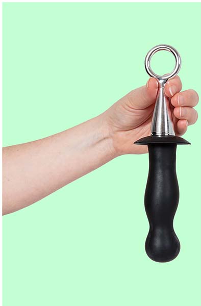Silikon Plug mit Fingerring 22,5 cm - Analplug mit Zugring 2