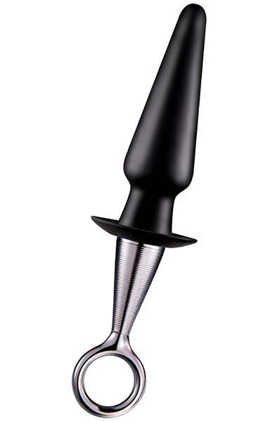 Silikon Plug mit Fingerring 23 cm - Analplug mit Zugring 3