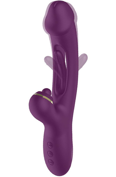 Siter Vibe mit Schlagball & flippender Zunge - Rabbit-Vibrator 2